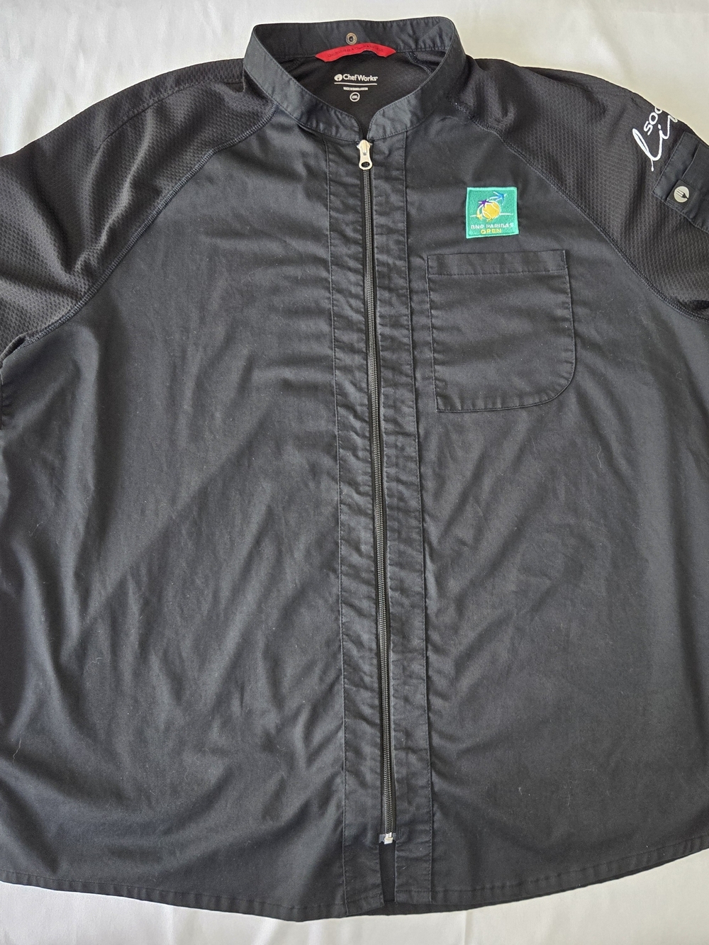 CHEF WORKS 2XL BNP Paribas Open Kitchen Coat Jacket Uniform Cooking Restaurant